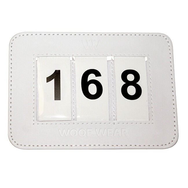 Woof Wear 3-Digit Dressage Number Holder - White image number null