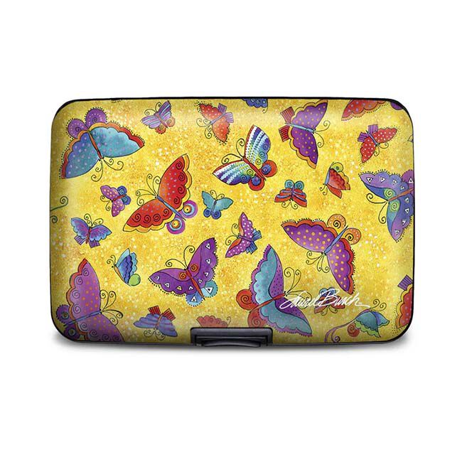 Monarque Laurel Burch Armored Wallet - Yellow Butterflies image number null