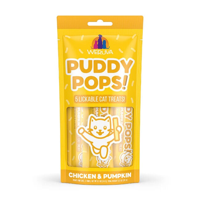Weruva Puddy Pops Lickable Cat Treats - Chicken & Pumpkin - 5-Pack image number null