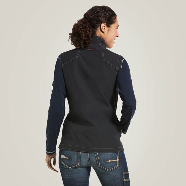 Ariat Women's Rebar Stretch Canvas Softshell Vest - Black image number null