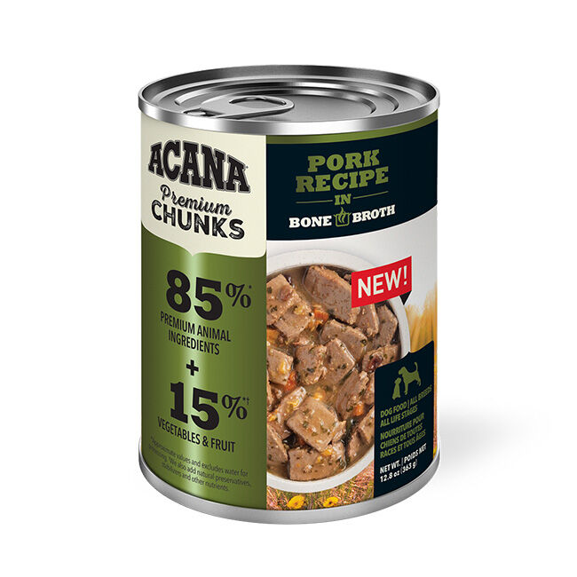 Acana Premium Chunks Pork Recipe In Bone Broth image number null