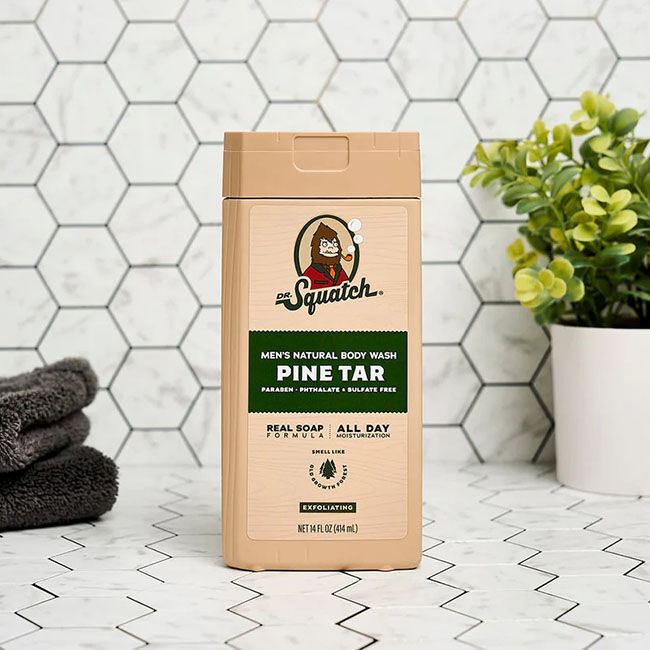 Dr. Squatch Men's Natural Body Wash - Pine Tar - 14 oz image number null