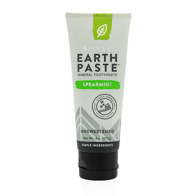 Redmond Life Earthpaste - Natural Toothpaste with Silver - Unsweetened Spearmint - 4 oz image number null