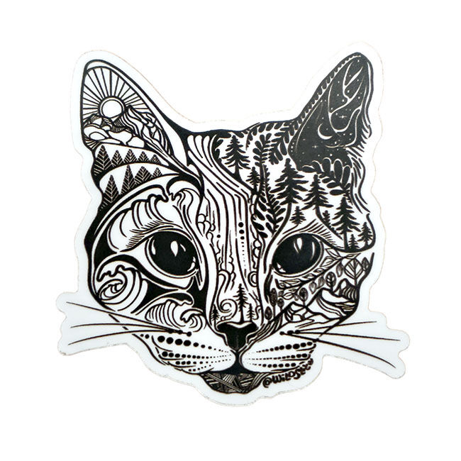 Wild Slice Designs Sticker - Cat Face image number null