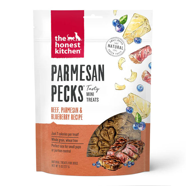 The Honest Kitchen Parmesan Pecks Dog Treats - Beef & Blueberry Recipe - 8 oz image number null