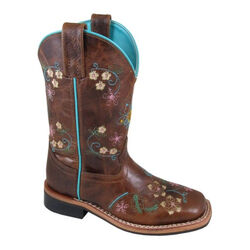 Smoky Mountain Boots Kids' Floralie Western Leather Boot - Brown
