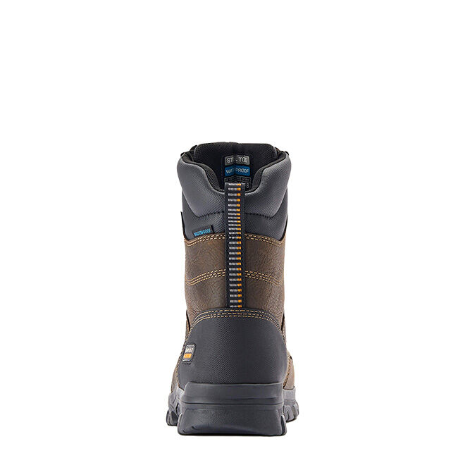 Ariat Men's Treadfast 8" Waterproof Steel Toe Work Boot - Dark Brown image number null