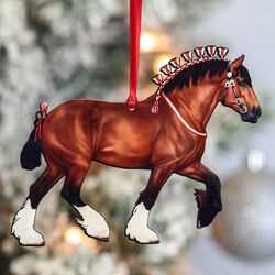 Classy Equine Ornament - Bay Shire Draft Horse II