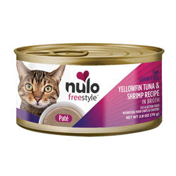 Nulo FreeStyle Cat & Kitten Food - Yellowfin Tuna & Shrimp Pate in Broth - 2.8 oz