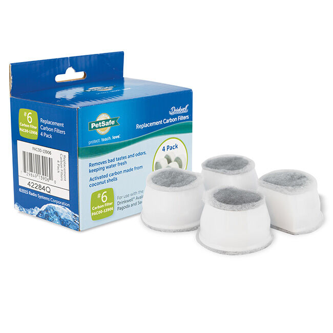 PetSafe Drinkwell Replacement Carbon Filters for Avalon, Pagoda & Sedona Fountains - 4-Pack image number null