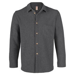 Engel Men's 100% Wool Dress Shirt - Lava Grey Melange