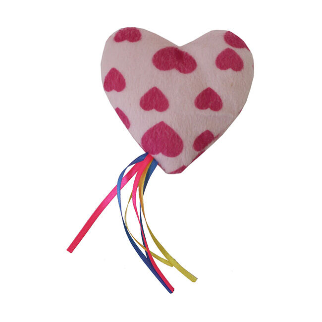 Imperial Cat Cat 'n Around Ribbon Heart Catnip Toy - Assorted Colors image number null