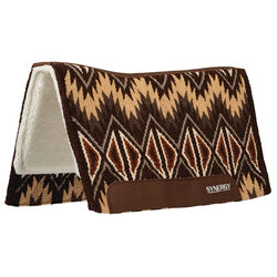 Weaver Equine Synergy Contoured Performance Saddle Pad with Merino Fleece Liner - Quest/Dark Brown/Tan