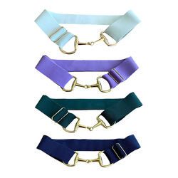 Anademi Stretch Belt with Gold-Tone Bit Buckle - Solid Colors