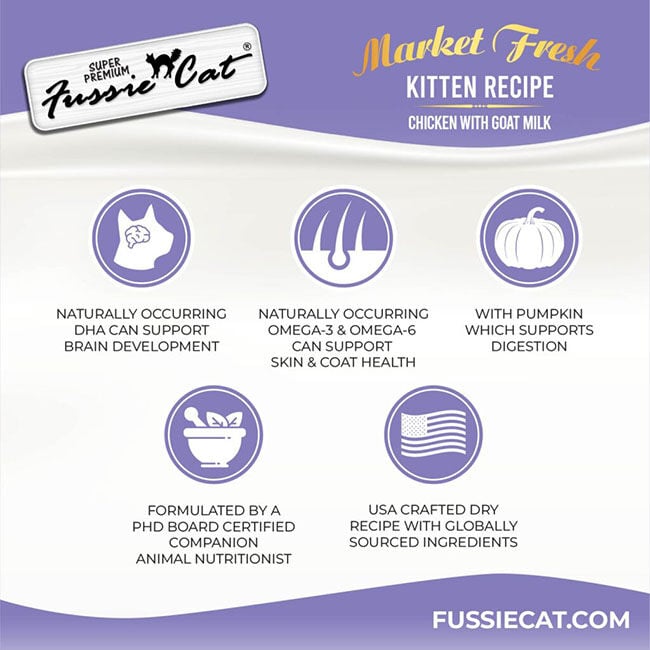 Fussie Cat Market Fresh Kitten Recipe - Chicken with Goat Milk image number null