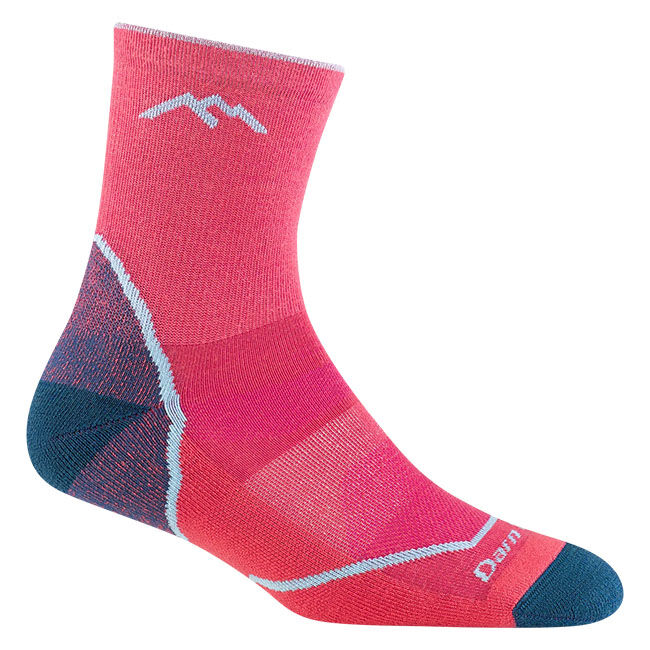 Darn Tough Kids' Light Hiker Micro Crew Lightweight Hiking Sock - Raspberry image number null