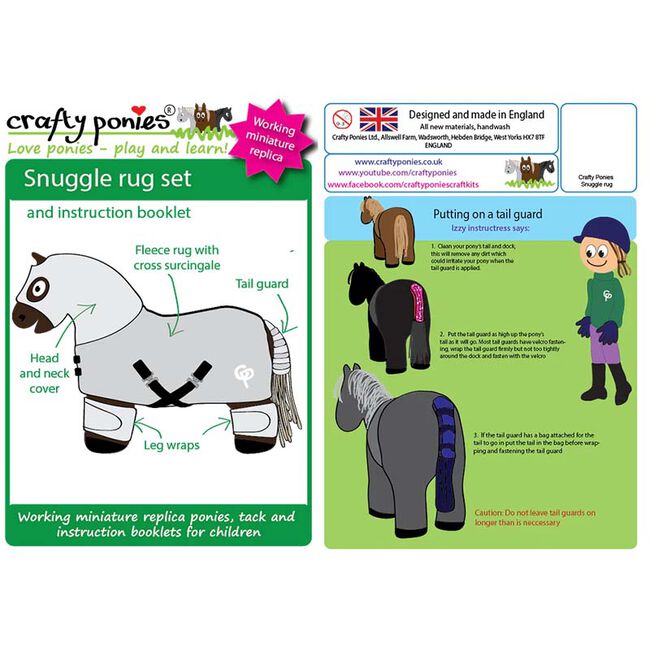 Crafty Ponies Toy Snuggle Rug Set - Zebra image number null