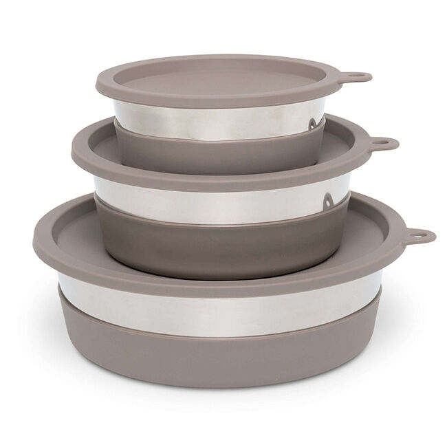 Messy Mutts Silicone Bowl Covers - Grey image number null