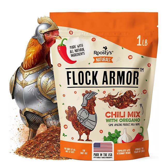 Roosty's Flock Armor - Daily Worm Defense + Gut Support with Chili & Oregano - 1 lb image number null