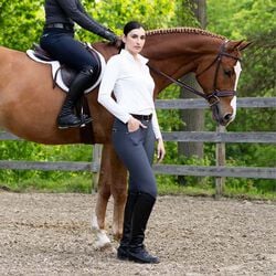KL Select Women's Gabrielle Full Seat Breech - Slate/Espresso