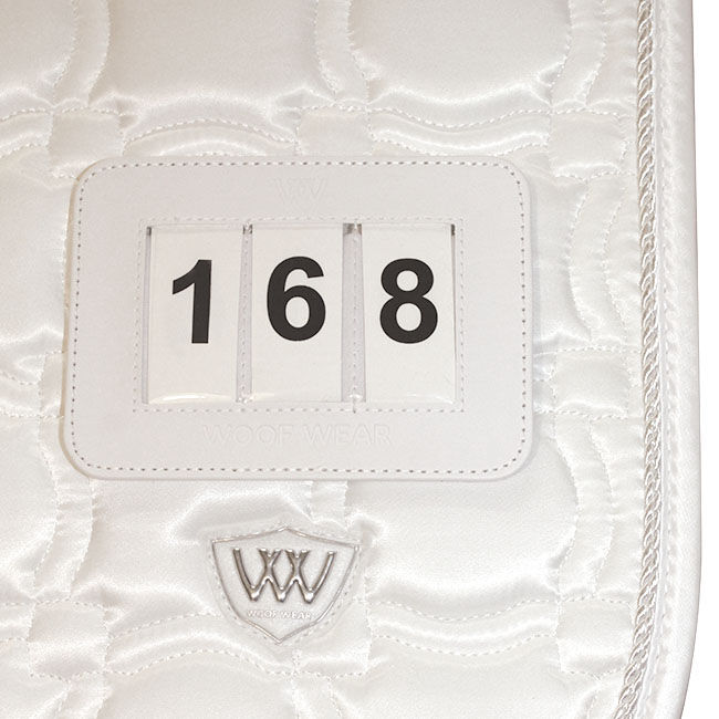 Woof Wear 3-Digit Dressage Number Holder - White image number null