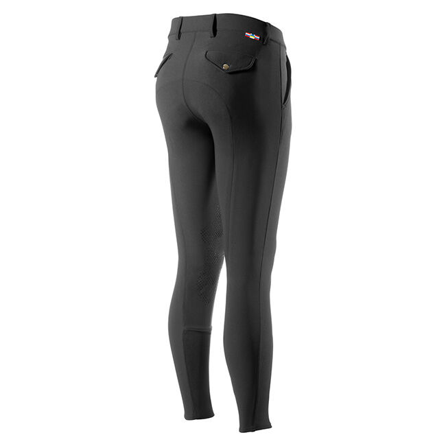 Horze Men's Grand Prix Silicone Knee Patch Breech - Black image number null