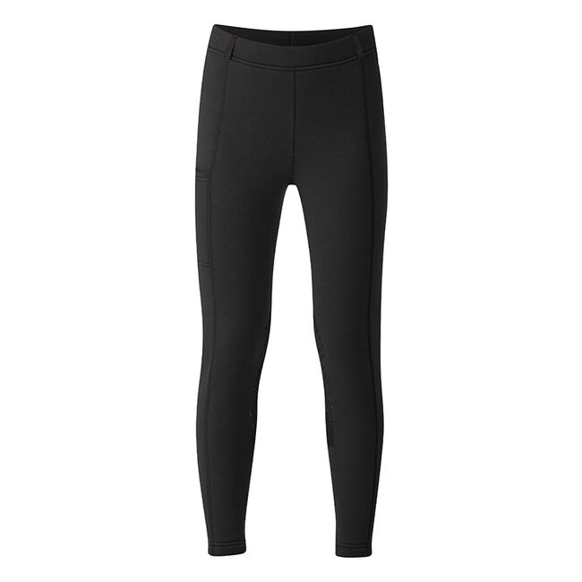 Kerrits Kids' Power Stretch Knee Patch Pocket Riding Tight - Black image number null