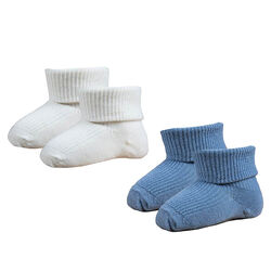 Janus Baby Wool Blend Socks - 2 Pairs - Blue