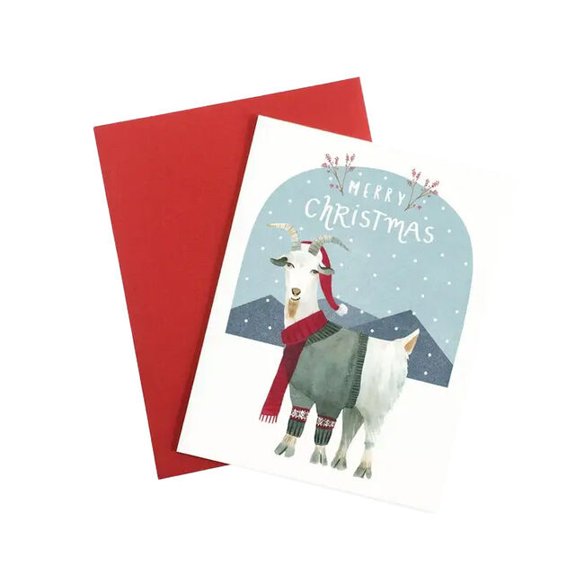 May We Fly Festive Goat Greeting Card image number null