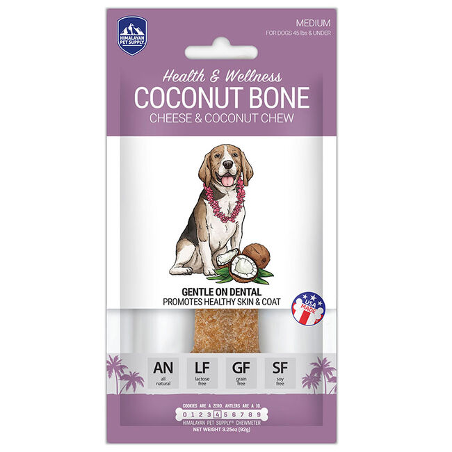Himalayan Pet Supply Coconut Bone - Cheese & Coconut Chew image number null
