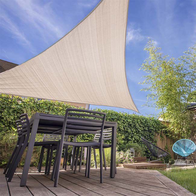 Coolaroo Ready-to-Hang Polyethylene Shade Sail - Triangle image number null