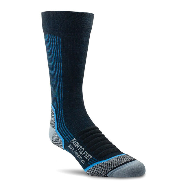 Farm to Feet Unisex Damascus Crew Sock - Black/Bunting image number null