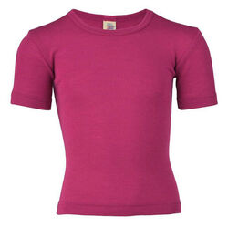 Engel Kids' Wool/Silk Blend T-Shirt - Berry