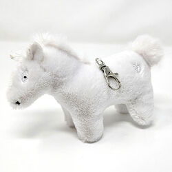 Crafty Ponies Keyring - White