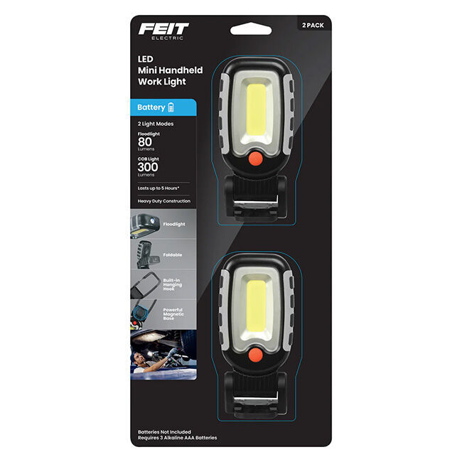 Feit Electric 300 Lumens Adjustable Handheld LED Work Light - 2-Pack image number null