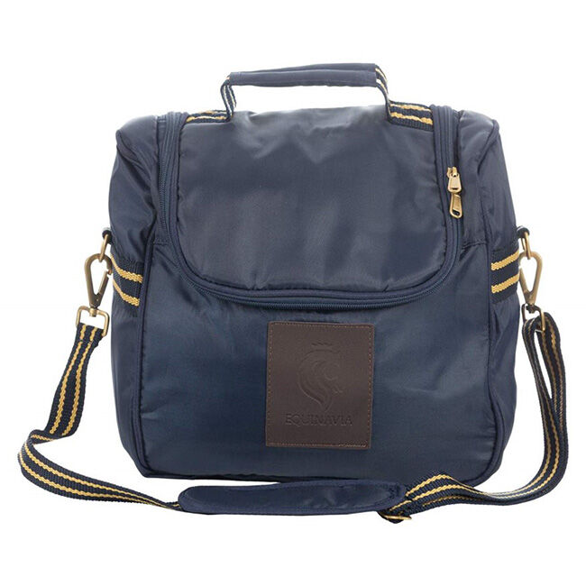 Equinavia Darby Zip Top Grooming Bag - Navy/Gold image number null