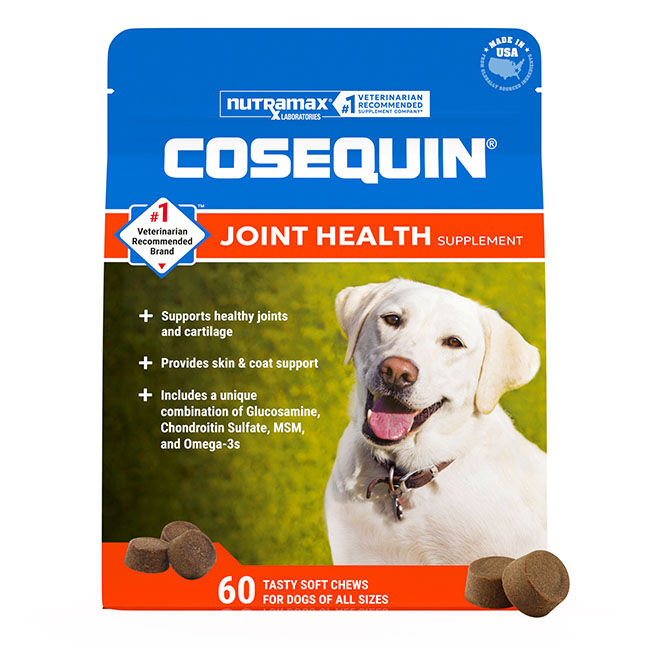 Nutramax Cosequin for Dogs Joint Health Supplement, Contains Glucosamine for Dogs, Plus Chondroitin, MSM and Omega-3s, Supports Joint and Skin and Coat Health, For All Breeds and Sizes, Soft Chews image number null