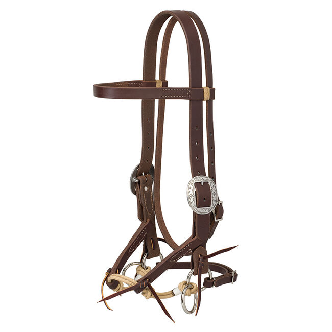 Weaver Equine Justin Dunn Oiled Bitless Bridle image number null