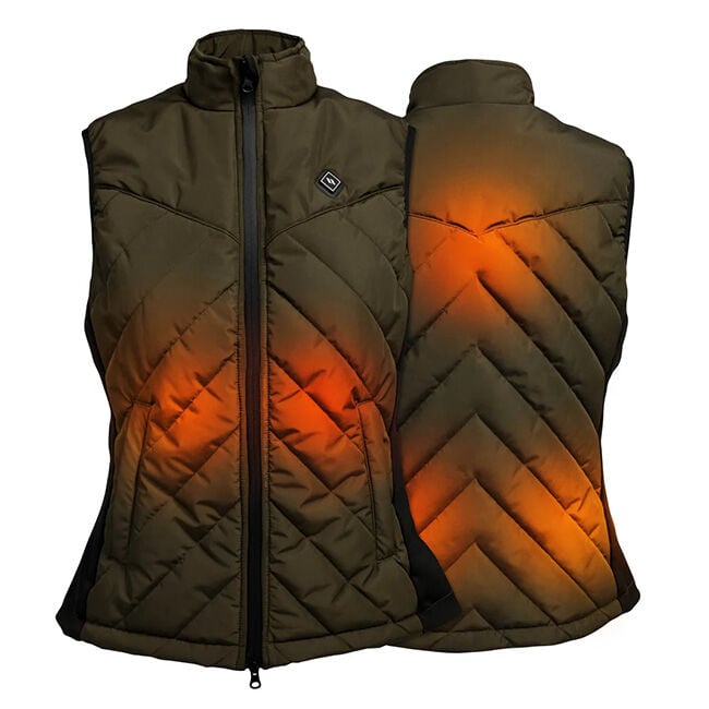 Back on Track Women's Etna Heated Vest - Olive image number null