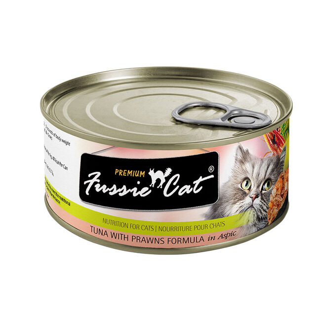 Fussie Cat Premium Cat Food - Tuna with Prawns in Aspic - 2.8 oz image number null