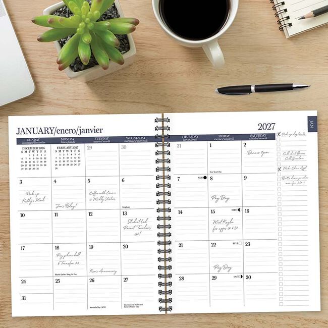 Willow Creek Press Weekly Softcover Planner - 6.5" x 8.5" - Lemon Zest - 2027 image number null