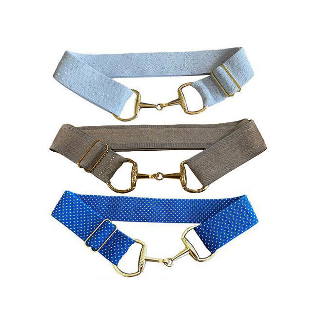 Anademi Stretch Belt with Gold-Tone Bit Buckle - Textures image number null