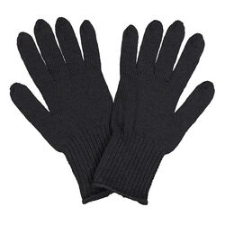 Ruskovilla 100% Merino Wool Knitted Gloves - Black