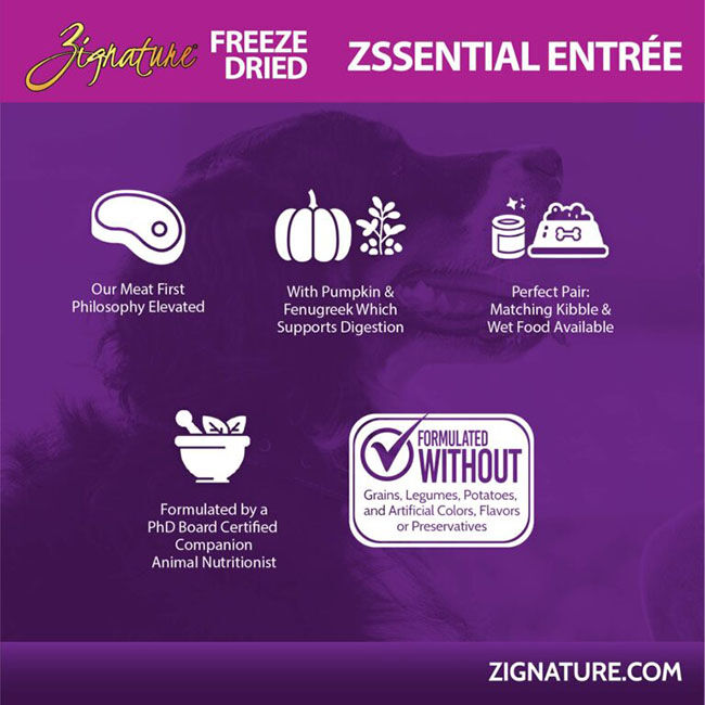 Zignature Freeze-Dried Dog Food - Zssential Entree image number null