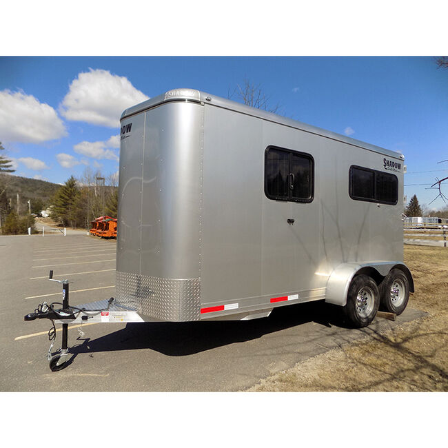 Rental Trailer - 2019 Shadow StableMate Silver 2 Horse Straight Load Bumper Pull Trailer w/ 54" Dressing Room image number null