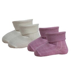 Janus Baby Wool Blend Socks - 2 Pairs - Pink
