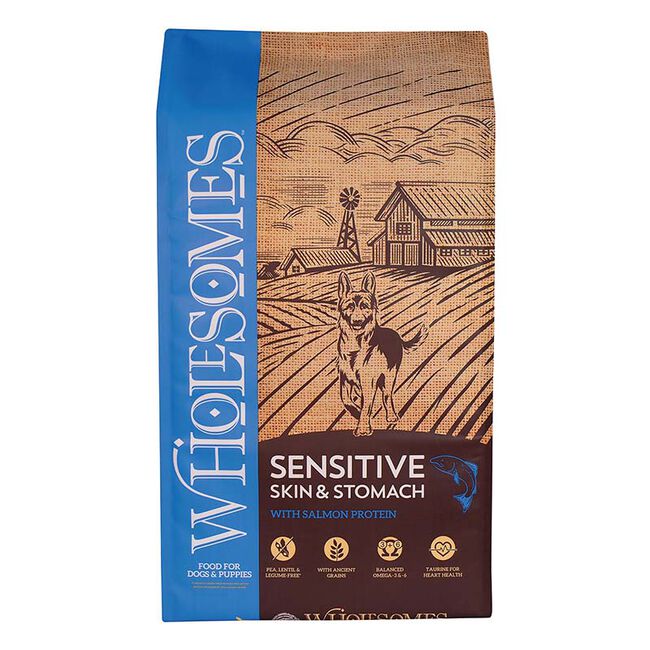 Wholesomes Sensitive Skin & Stomach with Salmon Protein Dry Dog Food image number null