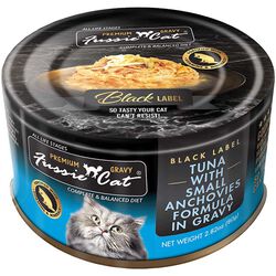 Fussie Cat Premium Gravy Cat Food - Tuna with Small Anchovies Formula in Gravy - 2.8 oz