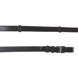 Bobby's English Tack Silver Spur Flat Leather Dressage Reins with Stops