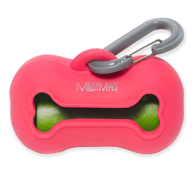 Messy Mutts Silicone Dog Waste Bag Holder with Earth Rated Poop Bag Roll image number null